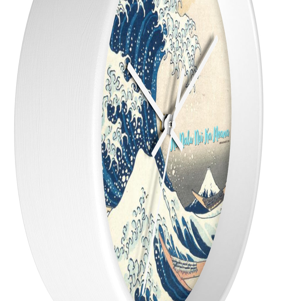 Wave Wall clock (Ke Nalu Nei Ka Moana)