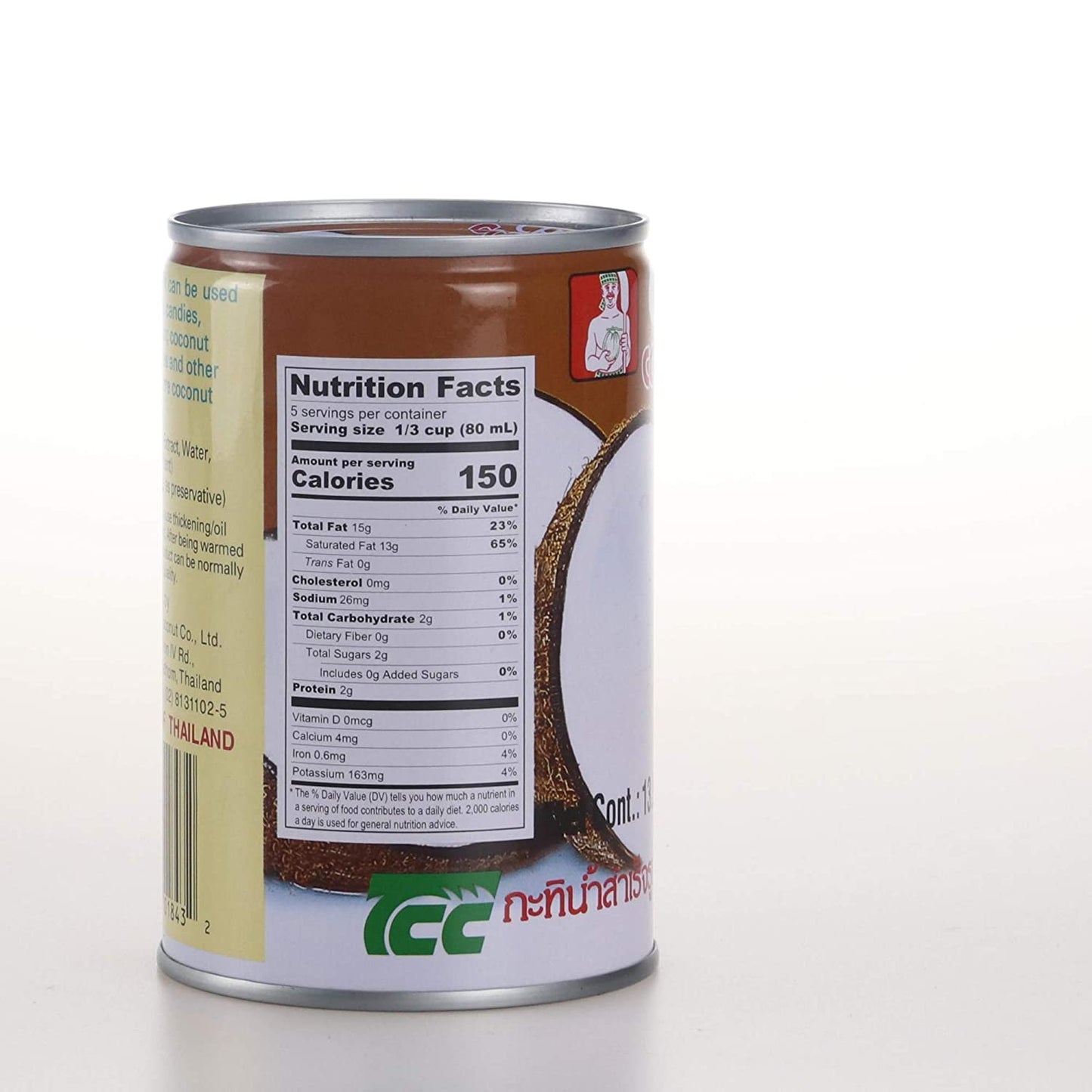 Chaokoh Coconut Milk Unsweetened 6 Pack - Premium, Canned Coconut Milk, Lactose Free, Non Dairy Vegan Milk - for Curries, Drinks, Desserts, & More (13.5 oz per Can)