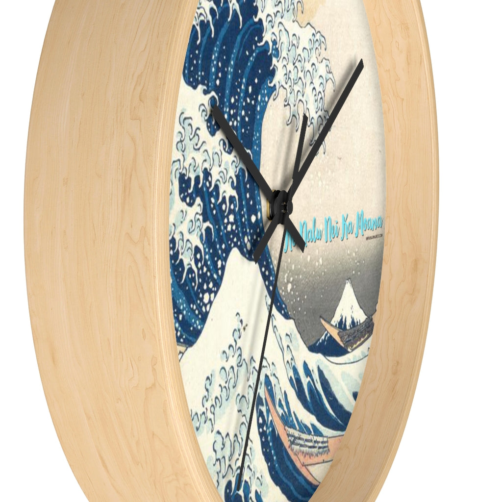 Wave Wall clock (Ke Nalu Nei Ka Moana)