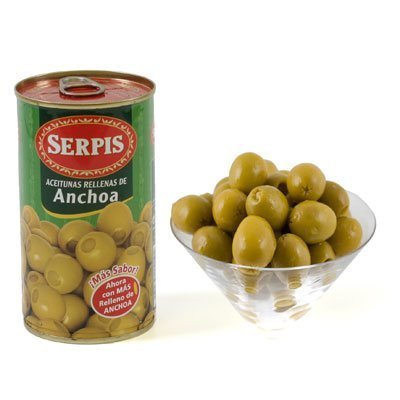 Serpis Anchoa Olives Spanish Green Olives Stuffed With Anchovy 150 gram