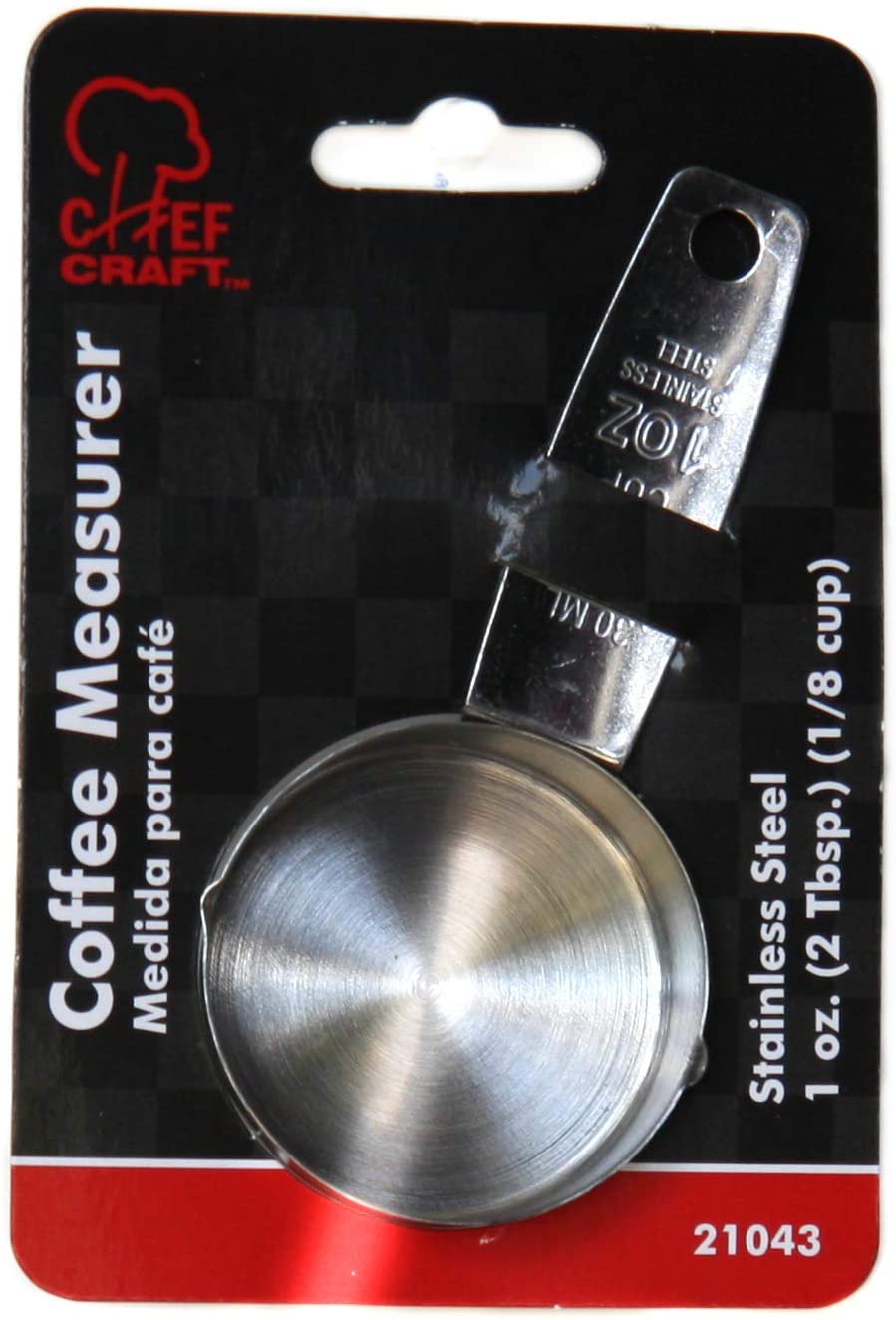 Chef Craft Select Coffee Measurer, 4 inch 2 tbsp, Stainless Steel