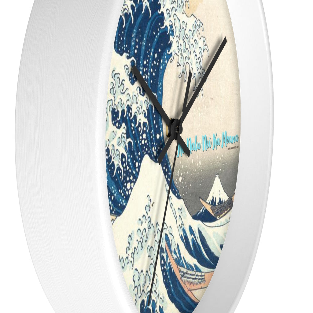 Wave Wall clock (Ke Nalu Nei Ka Moana)