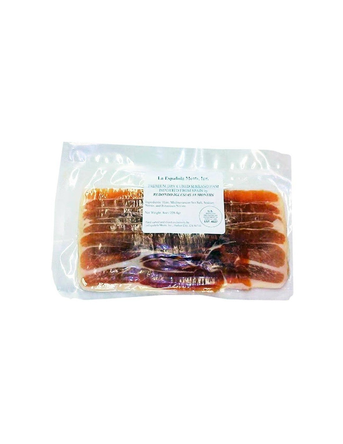 Imported Serrano Ham Sliced 4oz